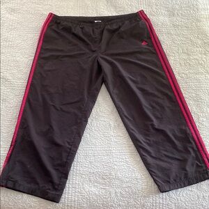 Adidas Black and Pink Track Pants for Active Performance